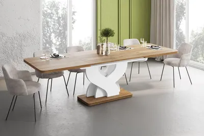 Produktbild von Design Esstisch Bellora ausziehbar 160 bis 256 cm Esszimmer Tisch abgerundete Ecken