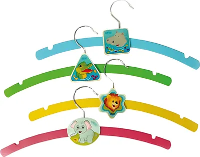 Produktbild von Kleiderbügel Dschungel- tiere aus Holz, 4 teilig