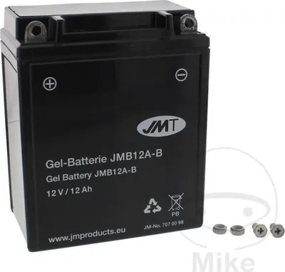 Produktbild von JMT Gel Batterie YB12A-B 12 V 12 Ah 150 A 134 x 80 x 161 mm