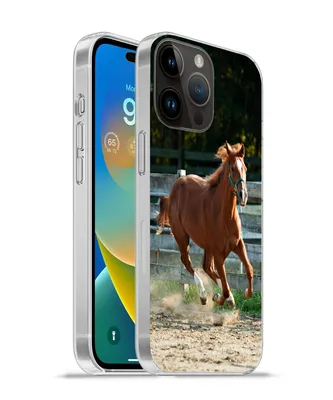 Produktbild von MuchoWow® Handyhülle Schutzhülle Hülle für Apple iPhone 14 Pro Max Pferd - Licht - Sand Silikon Softcase Handy Hülle - Hardcover