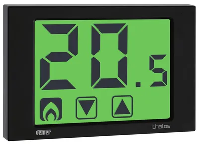 Thermostat Thalos 230 Schwarz, LCD-Touchscreen, 230 V
