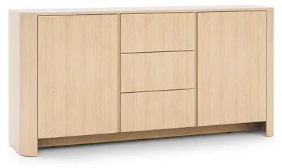 Image de Buffet Bari, 168 x 39 x 84 cm, 2 portes, couleur au choix, chêne Vicenza