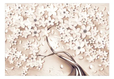 Produktbild von Vlies Fototapete Magnolien 350x256 cm Tapeten Wandtapete XXL Natur Baum Ornament gold b-C-0969-a-c