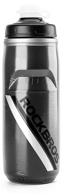 Imagen del producto de Botella térmica Rockbros para bicicleta, 620 ml, color negro