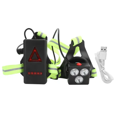 Zdjęcie produktu dla Lampka nocna LED z funkcją ładowania przez USB, lampka na klatkę piersiową, lampka ostrzegawcza bezpieczeństwa do aktywności na świeżym powietrzu, takich jak biwakowanie i wędrówki