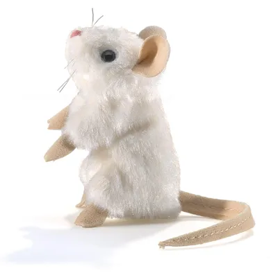 Produktbild von Folkmanis White Mouse, Fingerpuppe, Tier, 1 Stück(e)