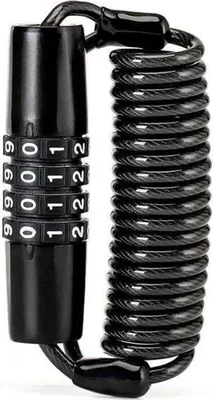 Obrázek produktu pro Kombinační zámek na kolo Rockbros T609 s ocelovým drátem, 1,5 m - černý