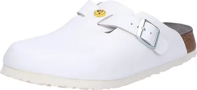 Produktbild von Birkenstock Boston ESD Pantolette weiß schmale Weite Gr. 40