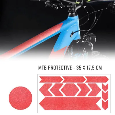 Produktbild von Fahrradrahmenschutzaufkleber Neonrot