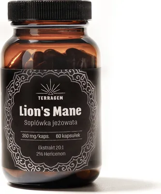 Produktbild von Lion's Mane Kapseln 60x - 350mg Löwenmähne Pilz-Extrakt aus Hericium erinaceus - Vorrat für 60 Tage - Hochwertiges Vitalpilz-Extrakt (20:1)