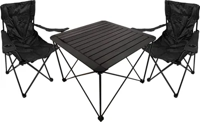 3tlg. Campingmöbel Set Camping Outdoor Gartenmöbel Tisch Stuhl L70xB70xH56cm