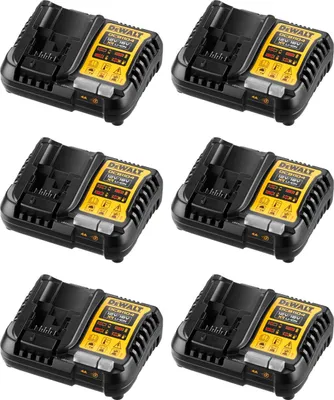Produktbild von Pack mit 6 Ladegeräte DeWALT DCB1104-6 (DCB1104 - 12V 18V)