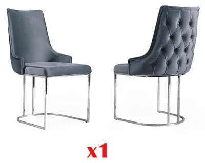 Produktbild von Esszimmer Lehnstuhl Polsterstuhl Stuhl ohne Armlehne Luxus Stühl Wohnzimmer