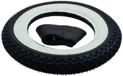 Zdjęcie produktu dla Opona Whitewall Kenda K333 3.50-10 51J TT + dętka do Vespa PX Ape