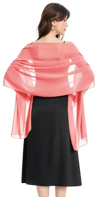Image de Omgoods - Écharpe en mousseline pour mariées et occasions spéciales