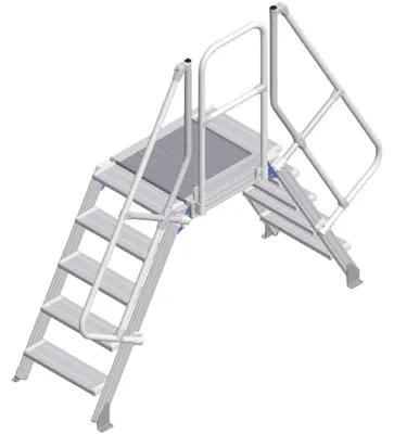 Immagine prodotto di Zarges, scaletta a 60°, larghezza gradino 600 mm, 5 gradini