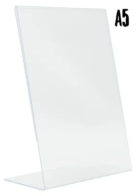 Image de Porte-affiche en  L -  acrylique transparent - Format A5 - Securit