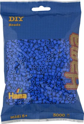 Produktbild von Hama Beutel mit 3000 Midi-Bügelperlen hellblau