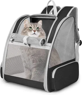 Produktbild von Famanu Haustiertrage Rucksack für Katzen und kleine Hunde - Schwarz