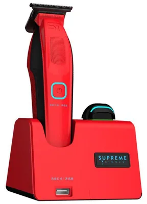 Zdjęcie produktu dla Supreme – Recharge St777 – maszynka do strzyżenia włosów, 8000 obr./min, 2 akumulatory, USB-C, kolor czerwony
