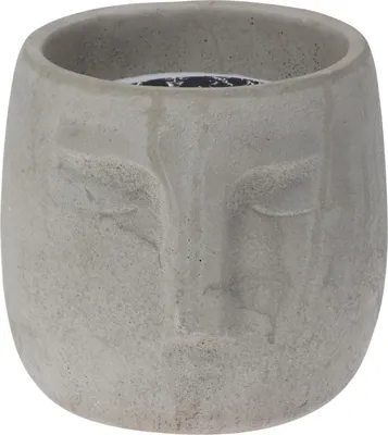 Immagine prodotto di Candela in vaso di cemento Face, grigio