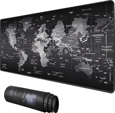 Obrázek produktu pro Podložka pod myš a klávesnici 80x30 cm - mapa světa