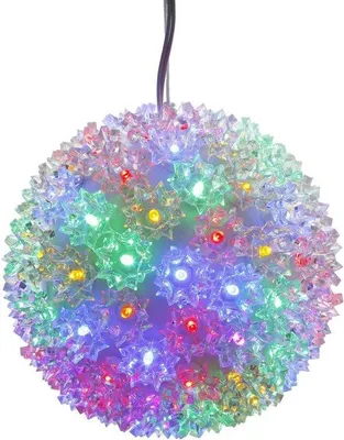Produktbild von Weihnachtskugel 19 cm mit 100 mehrfarbigen LED-Lichtern - Kugelform