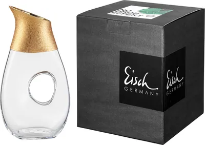 Produktbild von Eisch Vorteilset 2 Stück Krug 706/1.5 gold mit Durchgriff im Geschenkkarton GOLD RUSH 74370615 und Geschenk + Spende