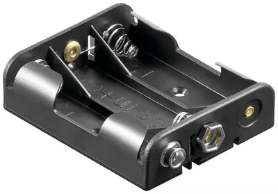 Image de Support pour 3 piles Mignon avec bouton-poussoir