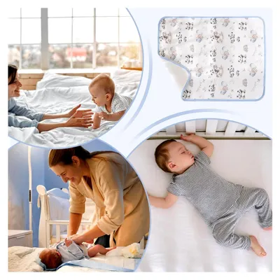 Produktbild von Wickelunterlage - Waschbare Atmungsaktive Matratzenauflage | Große Physiologische Pflegeunterlage | Weiche Atmungsaktive Wiegenauflage Für geborene, Wasserdicht, 70x50cm