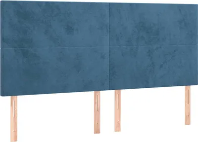 Immagine prodotto di vidaXL Testiere 4 pz. Velluto blu scuro 80x5x78/88 cm