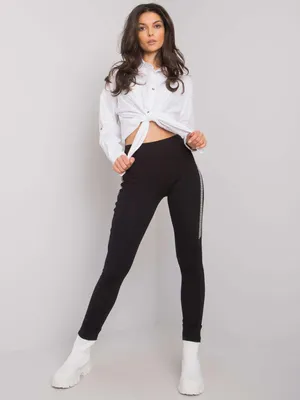 Zdjęcie produktu dla Rue Paris legginsy damskie Wilfride czarne S/M