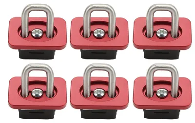 Obrázek produktu pro 6 kusů/sada, kotvící očka pro nákladní vozíky, nerezová ocel, "bull rings", nosnost 1000 liber, náhrada za modely Chevy Silverado 2007-2021, červená barva