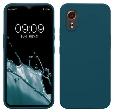 Produktbild von kwmobile Handyhülle für Samsung Galaxy Xcover7 Hülle - Case Silikon - Kabelloses Laden - Schutzhülle Cover in Petrol matt