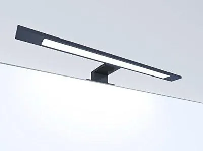 LED-Spiegelleuchte 450 mm, schwarz, warmweiß, Wandmontage