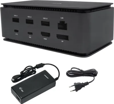 Obrázok produktu pre i-tec dokovacia stanica USB4 Metal Dual 4K/ 3x USB 3.2/ 2x USB-C/ 3x USB 2.0/ USB4/ DP/ HDMI/ LAN/ PD 80W + nabíjačka 112