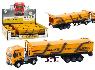 Obrázok produktu pre Nákladné vozidlo s prívesom Tir Transport Vehicle 1:24 Zvuky Svetlá Žltá