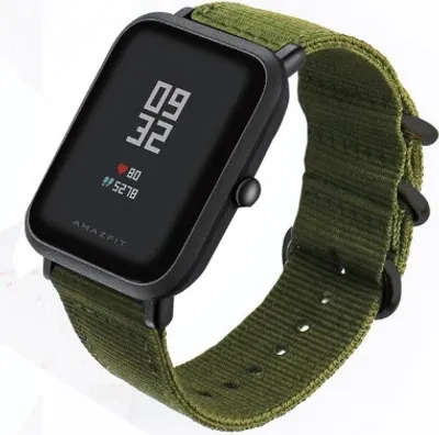 Produktbild von Strap-it Xiaomi Amazfit Bip Nylon Schnallenarmband (Grün)