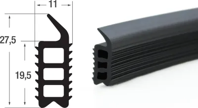 Produktbild von ESTP4 - weich PVC Zargenprofil, Einsteckprofil, Türdichtung, Profildidchtung, Türdichtprofil