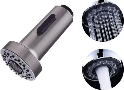 Obrázek produktu pro Náhradní výsuvná sprcha pro kuchyňské baterie se 2 režimy, univerzální výsuvná sprcha G1/2 pro kuchyňské baterie (kartáčovaný nikl)
