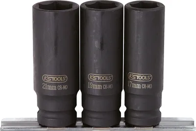 Immagine prodotto di KS Tools Set di bussole esagonali da 1/2", lunghe, 3 pezzi