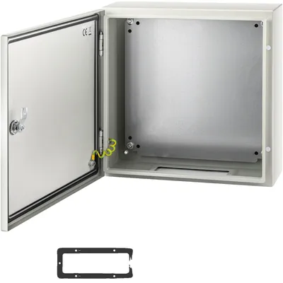 Produktbild von VEVOR NEMA Stahlgehäuse, 60x60x20 cm NEMA 4X Stahl Elektronikbox, IP66 wasserdicht & staubdicht, Außen-/Innenelektronikverbindungsbox, mit Montageschiene, 40 x 40 x 15 cm