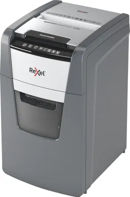 Produktbild von Rexel Aktenvernichter Optimum AutoFeed+ 130M (P-5) 130 Blatt 44 l Korb Schwarz Grau