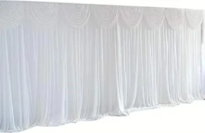 Obrázek produktu pro Pozadí - Fotografické pozadí/Backdrop - 3 x 3 m - 68DD Ice Silk - Bez vzoru - Čínský Nový rok - Bílá