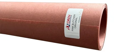 Produktbild von Oren Pink Metzgerpapier BBQ Kraftpapier - 300 m x 61 cm - Das ORIGINAL Metzgerpapier aus den USA für perfekte Grillergebnisse - Saftiges Fleisch & knusprige Kruste - Metzgerpapier BBQ-Zubehör (10 m)