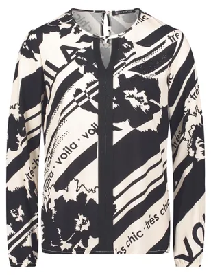 Produktbild von Bluse Lang 1/1 Arm 1891 Cream/Black Größe 44