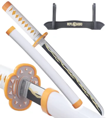 Produktbild von Anime Cosplay Mini Katana Zenitsu Agatsuma Holzschwert Kimetsu no Yaiba Schwert - 45 cm