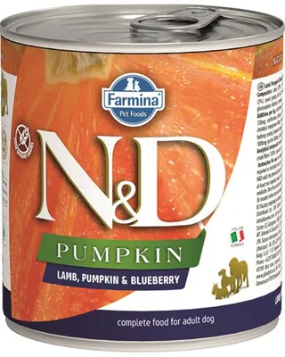Zdjęcie produktu dla N&D DOG PUMPKIN Adult jagnięcina i borówka 285g