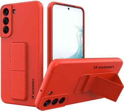 Produktbild von Wozinsky Kickstand Case Silikonhülle mit Ständer für Samsung Galaxy S22+ rot