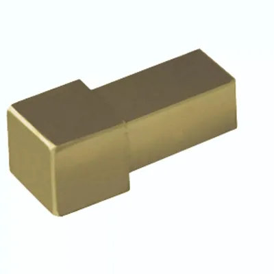 Produktbild von Quadrat Edelstahlschiene Profil Fliesenschiene Edelstahl V2A 8mm Ausseneck Gold gebürstet